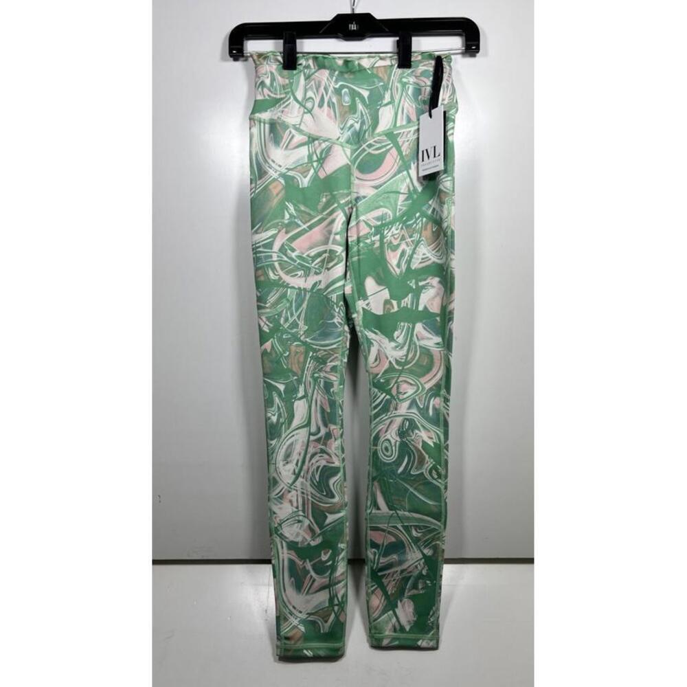 IVL Collective NWT Women’s Purl Edge V Leggings Green Sz 4